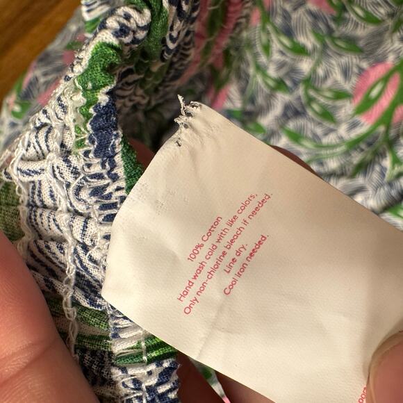 Liberty & Justice Midi Dress Small Pink Green Tropical Resort Vacation - Picture 11 of 11